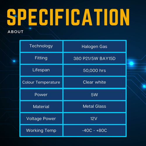 Pour Toyota Yaris MK1 Frein Arrière Ampoules Feux Stop Ampoule 1999-2005 12v - Photo 5 sur 11