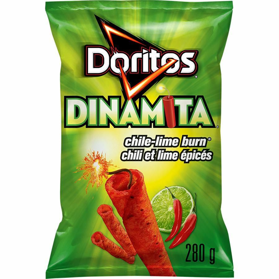 12 Bags Doritos Dinamita ChileLime Burn Rolled Tortilla 280g each for