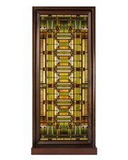 Frank Lloyd Wright Oak Park Skylight Stained Glass Wood Framed Gift