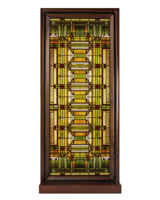 Frank Lloyd Wright Oak Park Skylight Stained Glass Wood Framed Gift