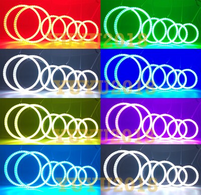 RGB halo rings for Chevrolet Sonic T300 AVEO 11-15 Headlight fog light flash DRL