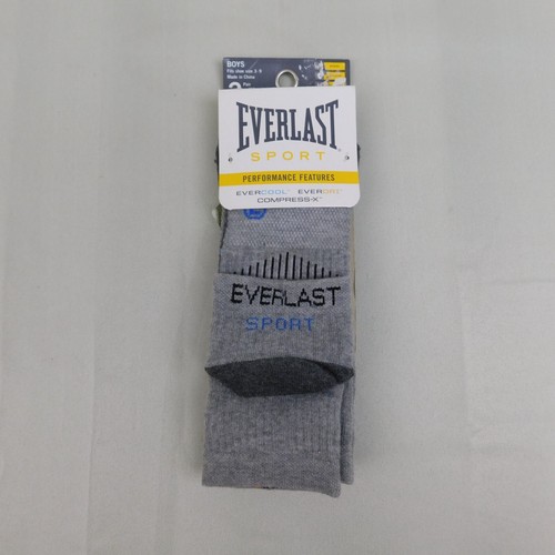 5 Pair Everlast Sport Boys Socks Size 3-9 - No Show & Compression Crew #4975 - Picture 2 of 9