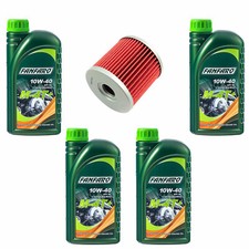 Motor Öl Set 10W40 4 Liter + Ölfilter HF681 für Hyosung GT 650 R i GV ST7 700 ST