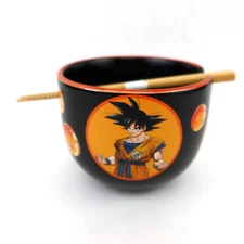 Dragon Ball Z Goku Ramen Bowl Ceramic Chopsticks Dragon Balls Symbol Super Toei