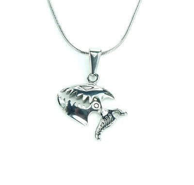 #ad Piranha Necklace Pure 304 Stainless Steel Strength Savagery Fertility Teamwork $16.99