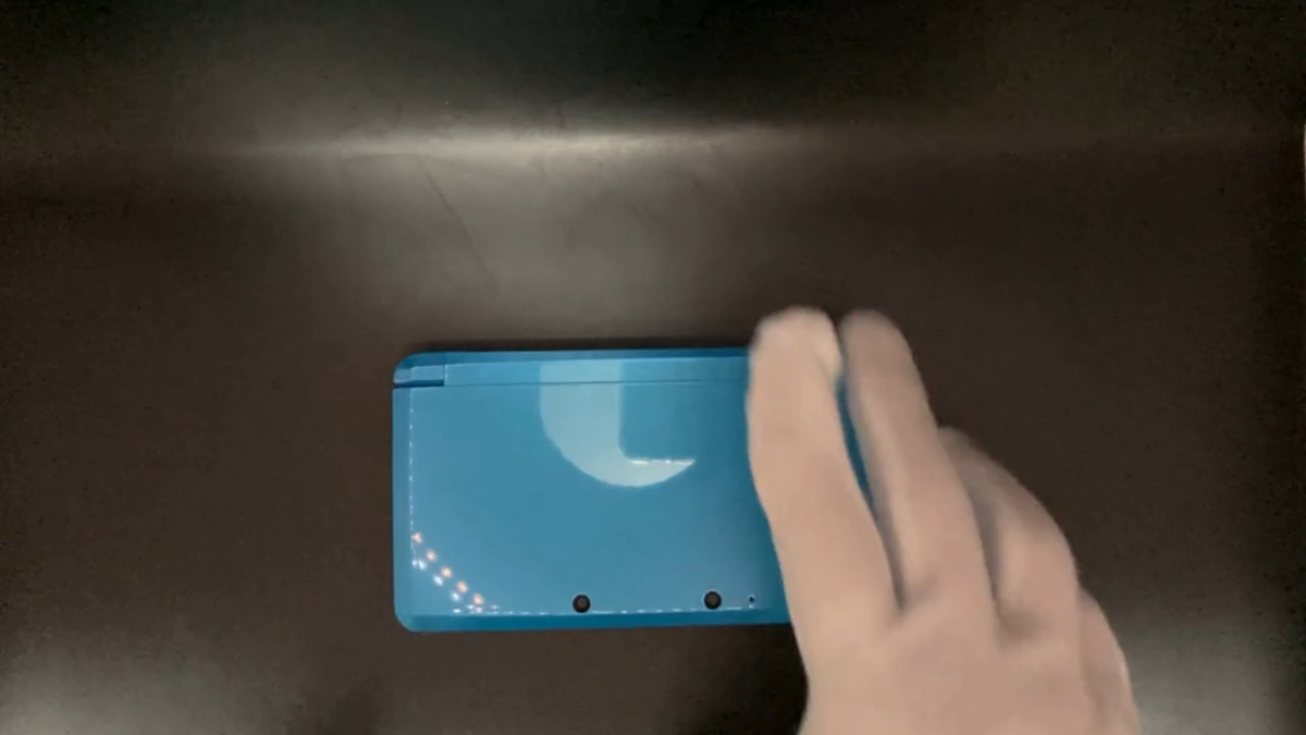Near mint Nintendo 3DS Light Blue with memory card from