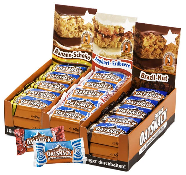 Energy Oat Snack Karton 45 Riegel 65g + BONUS *15 Sorten / auch mischbar*