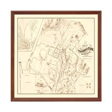 Old Map of Piedmont Park, CA 1877 - Vintage Piedmont Park Ca