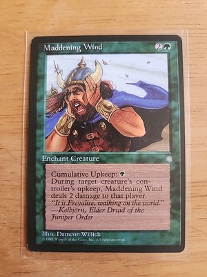 Maddening Wind - Ice Age - MTG Magic - Uncommon - Green Enchant Creature