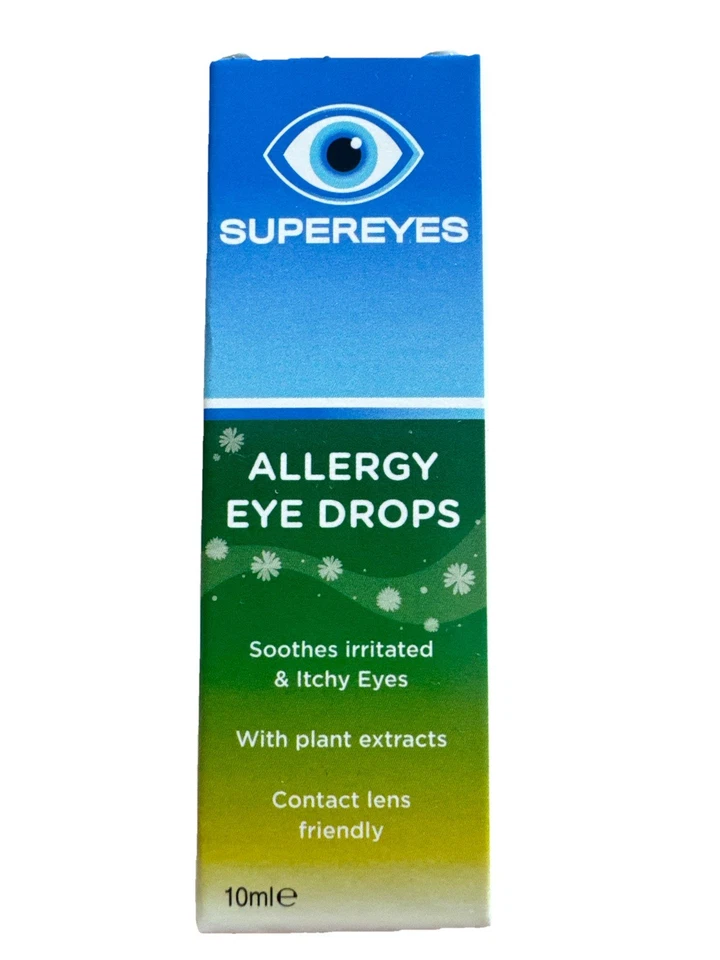 SUPEREYES Allergy Eye Drops Soothing Irritated Eyes Includes Natural Plant Extracts Multi