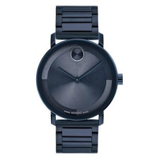 Movado Bold Mens Watch with Blue Dot Authenticity MB.01.1.29.6160