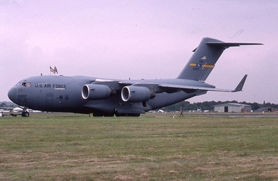 Kodachrome Slide 96-0007 (60007) C-17A Globemaster USAF Farnborough 2000 (C21)