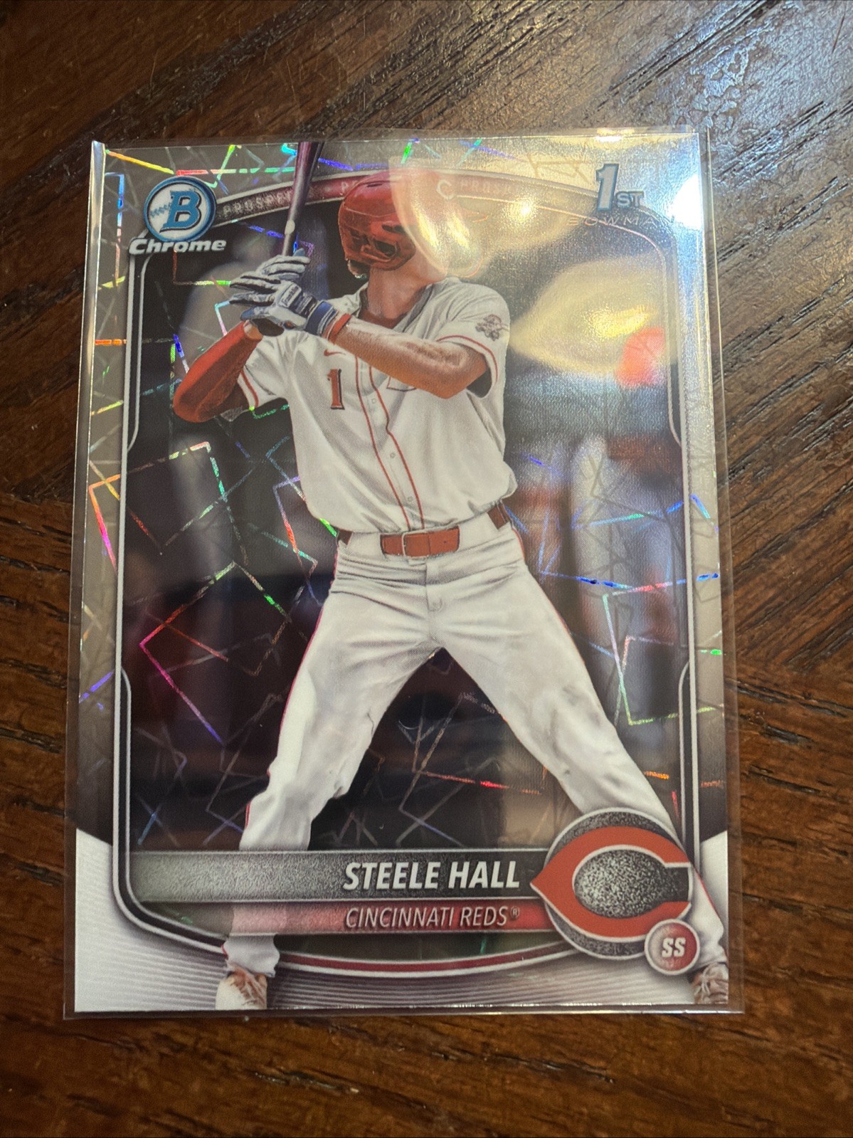 2025 BOWMAN DRAFT CHROME LAZER REFRACTOR 1st STEELE HALL #BDC-20