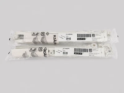2x Pack de 2 rails de retrait IKEA HJALPA pour paniers blanc 40cm 21 5/8" NEUF - Photo 1/4