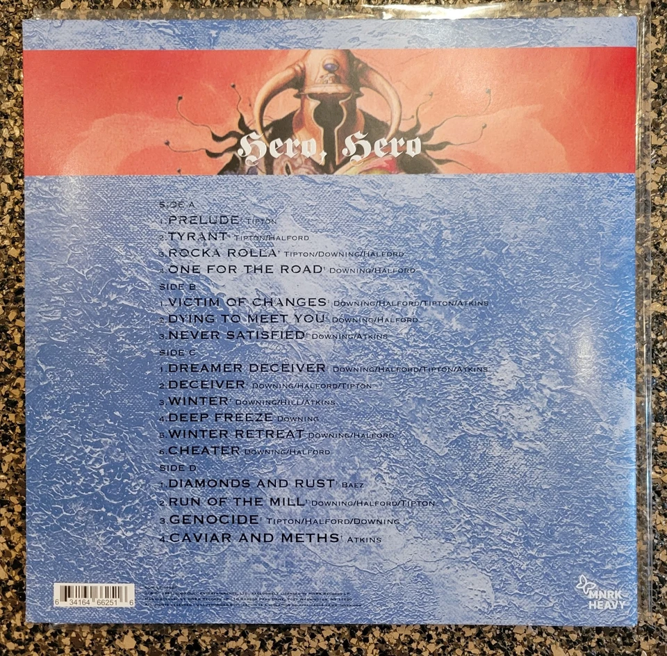 Judas Priest - Hero, Hero 2022 RSD Embossed Cover 2xLP Red & Blue Vinyl NM! - Image 4 of 4