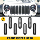 Front Grille Mesh Inserts & Headlight Cover For Accessories Jeep Wrangler JK JKU