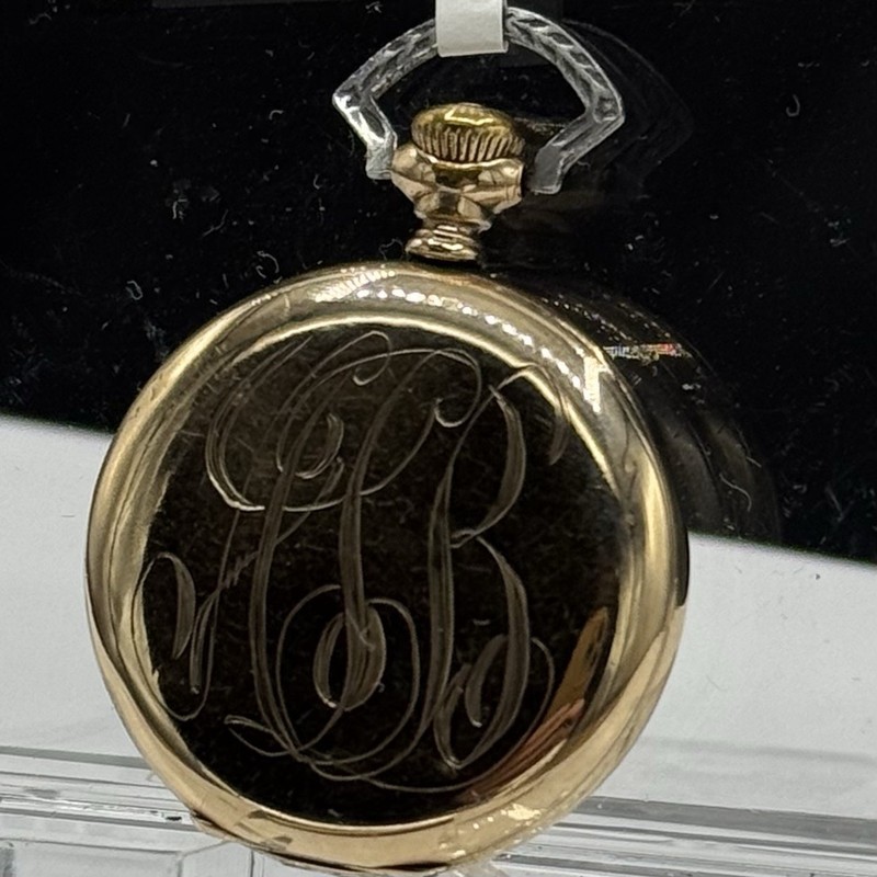 Vintage Ladies Elgin 7J 0 Size Pocket Watch 1904 Runs! Monogram