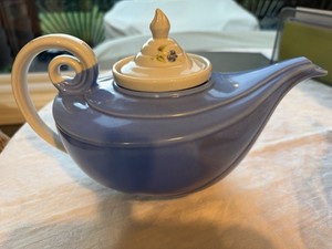 Vintage Hall Aladdin Blue teapot with infuser