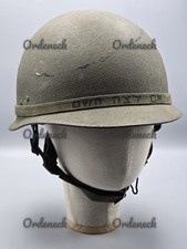 ORIGINAL STAHLHELM - HEBR&Auml;ISCHE BESCHRIFTUNG - 3-PUNKT-GURT - GR. 55-57 - IDF?