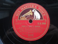 POLI, GIGLI, BARACCHI ETC 12" 78 RPM TORNO AL NIDO LA RONDINE UK HMV D.B.3460