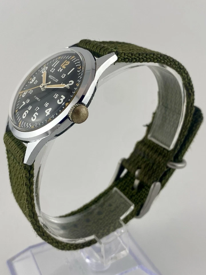 Reloj MILITAR Hombre Vintage Años 70 WESTCLOX Cal.A-201. ¡Corre el viento manual! Foto 4 de 4