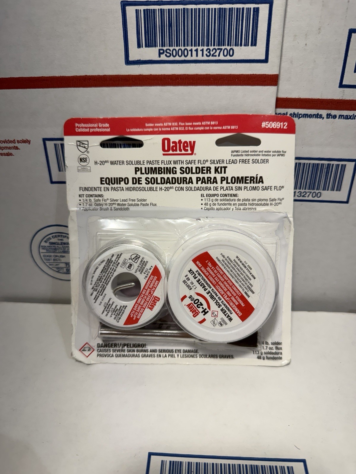 Oatey 506912 Solder Kit Safe Flo Silver Lead Free 1/4 lb H-20 Flux Copper Pipe