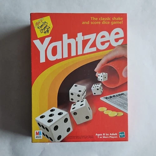 Vintage Milton Bradley Yahtzee Dice Board Game Family Fun Kids New In Wrapper