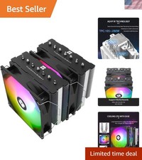 CPU Air Cooler, 7 Heat Pipes CPU Cooler,Dual 120mm TL-C12B-S V2 PWM Fan, AGHP...