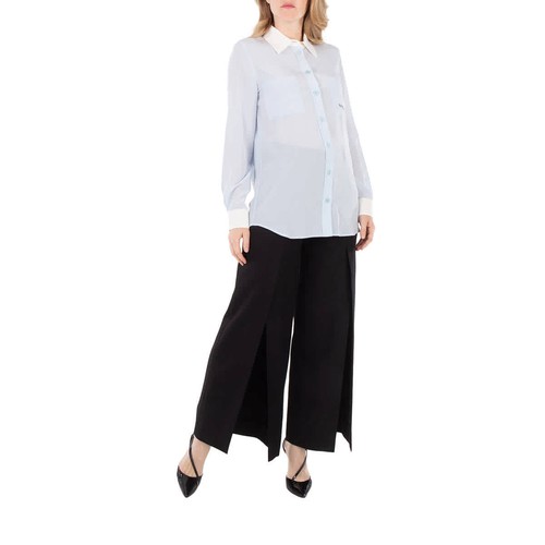Burberry Anette Contrast Trim Silk Shirt - 第 3/6 張圖片