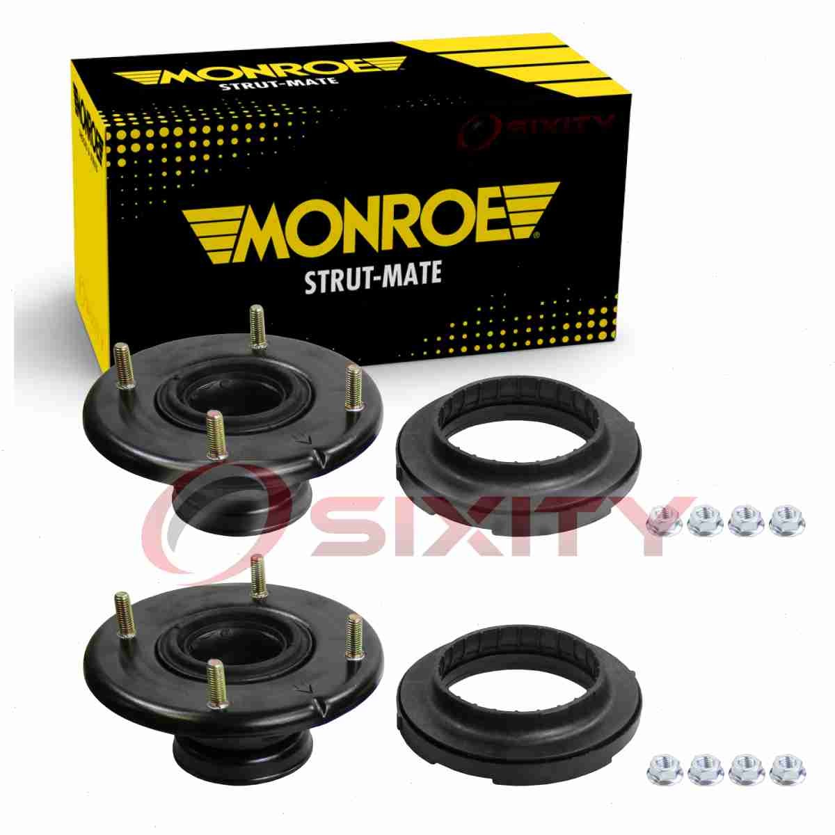 2 pc Monroe Strut-Mate Front Suspension Strut Mounts for 2008-2009 Ford bw