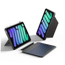 Keyboard Case for iPad mini 7/6, 156  Adjustable Stand, Detachable Full Black