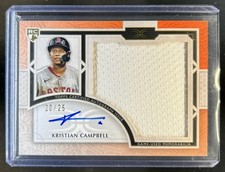 2025 Topps Definitive Kristian Campbell Auto RC Jersey Orange #/25