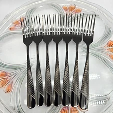 8 Comas Hidraulic Gun Black 18/0 -8" Dinner Forks