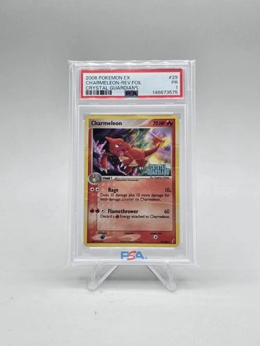 2006 Pokemon EX Crystal Guardians Charmeleon #29 Reverse Foil PSA 1 POP 8