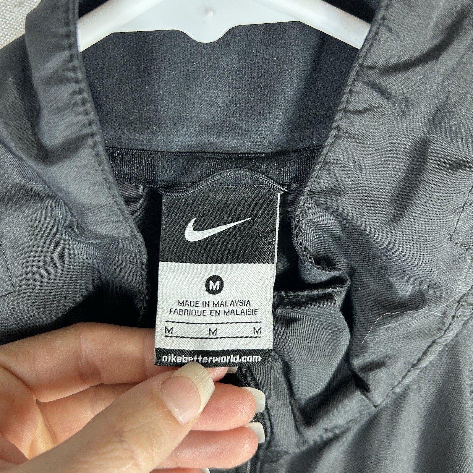 SACAI X NIKE Giacca a vento Nike running full zip uomo taglia media nera vapor atletica