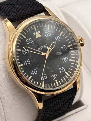 August Steiner Quartz Herrenuhr Herren Uhr Metall Gold Leder Nylon OVP Box