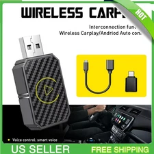 Wireless Bluetooth For Carplay Android Auto Adapter Mini Box Plug&Play Wireless