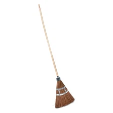 Outdoor Broom Heavy Duty 57” Broomstick with 12” Wide Brush Bristles and Handle