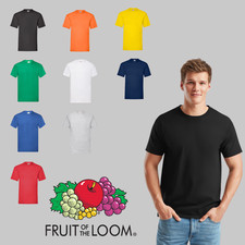 Mens Plain T-Shirt / Fruit of the Loom Original Tee / New Value Blank T Shirt