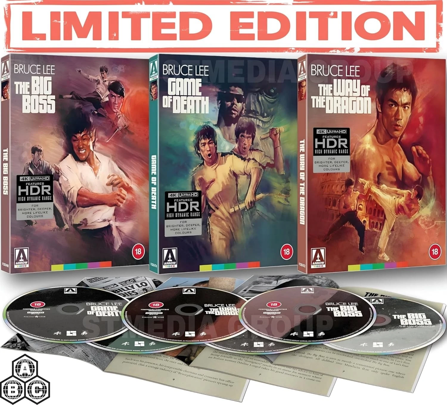 Bruce Lee 3 Movie Collection 4K UHD Blu-ray [Region Free