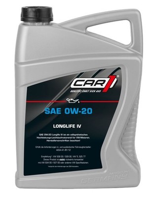 CAR1 SAE vollsynthetisches Motoröl 0W-20 Longlife 1 IV 5L