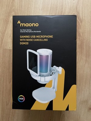 Maono DGM20 Gaming Mikrofon USB-C Kabelgebunden Mic RGB Schwarz Stumm für PC PS5 TOP 