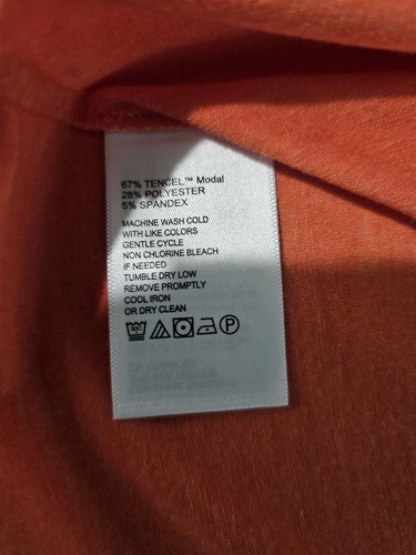 TOMMY BAHAMA ORANGE "V" NECK TOP SIZE M - 第 3/4 張圖片
