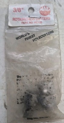 (×2) Mac tools HC108 3/8'' Rotabroach Metal Hole Cutter Bits Set Of 2