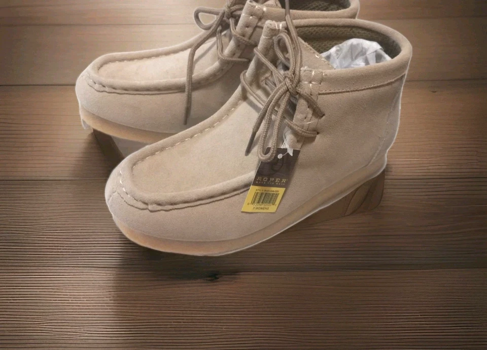"Nuevos zapatos chukka Roper para mujer con suela de goma de gamuza tostada talla 7 - informales con cordones" Foto 2 de 4