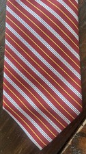 Brooks Brothers Makers Red Striped Silk Tie Stain Resistant