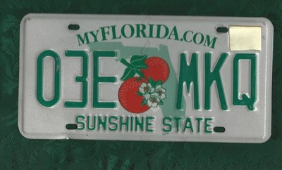 03E-MKQ Florida, amerikanisches Nummernschild 12 Zoll x 6 Zoll