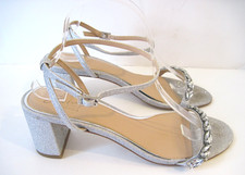 Jewel Badgley Mischka Danni Open Toe Dressy Sparkly Rhinestones Heels Size 9.5