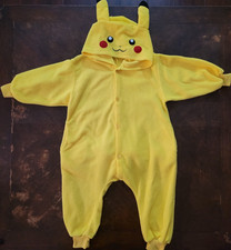 Pikachu One Piece Outfit Youth Size 6-7 Sleepwear Hoodie Full Body Pokemon