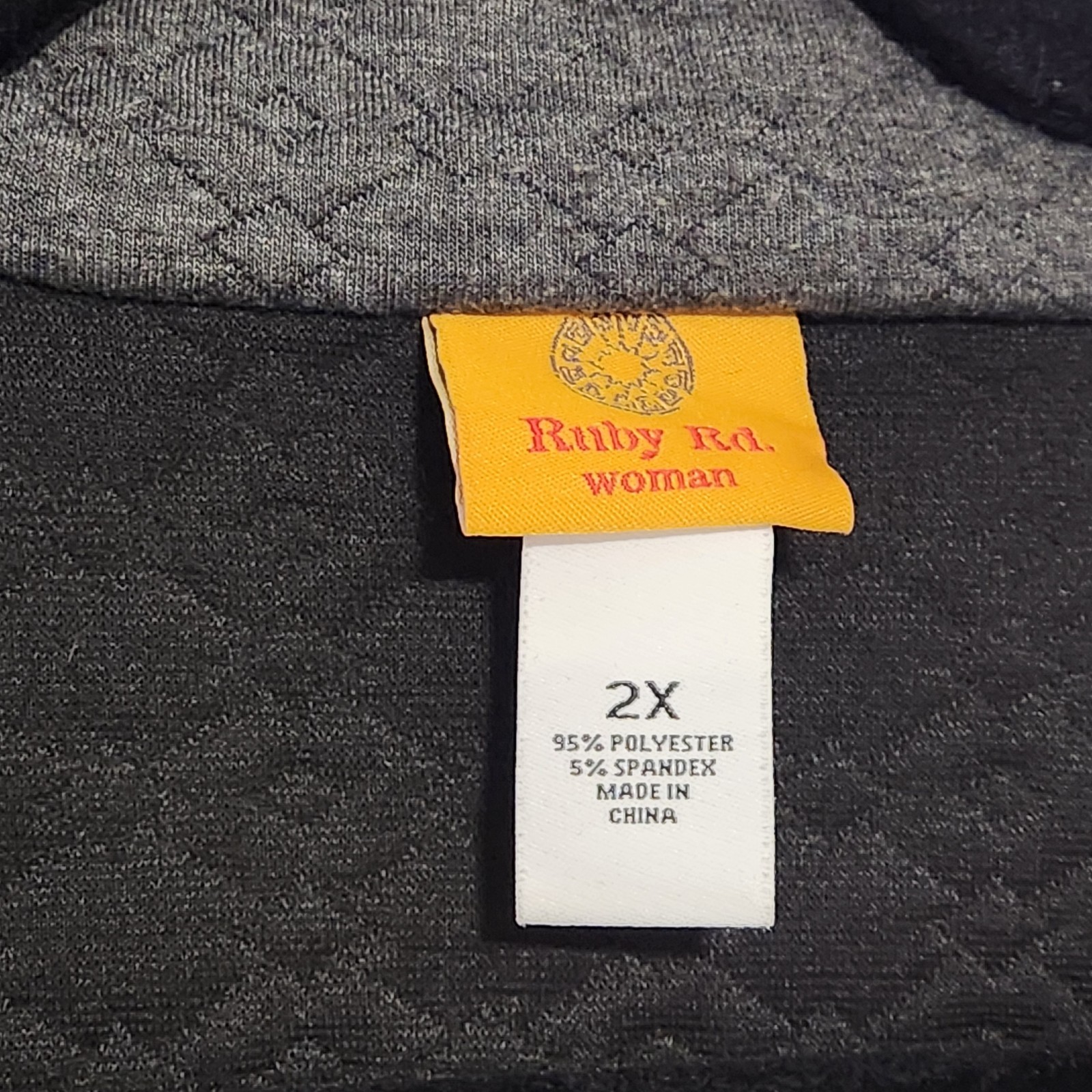 Ruby Rd Quilted Gray Full Zip Jacket Coat Women S… - image 3